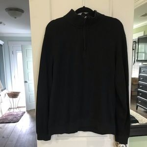 Cutter and Buck black sweater with half zipper